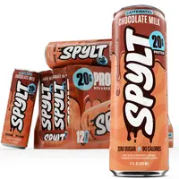 SPYLT High Protein Caffeinated Chocolate Milk Energy Drink - Sugar-Free, Lactose-Free, Nutritional Recovery, Pre-Workout, Muscle Gain, Natural | 12-Pack Ready-to-Drink Sports Beverage (Packaging May Vary), Energy Drinks, Muscle Gain Energy Drinks, Natural