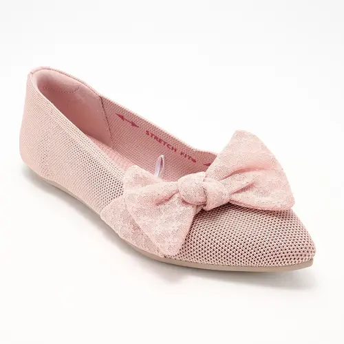 Skechers Cleo Point Washable Recycled Lace Bow Flats