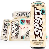 SPYLT High Protein Drink, Caffeinated Chocolate Milk - Vanilla Milkshake | Workout Recovery & Energy Boost | Sugar Free, Lactose Free | Ready-to-Drink, 12-Pack Beverage - PACKAGING MAY VARY, Workout Supplement, Fitness Liquid, Healthy Ingredients, Vanilla