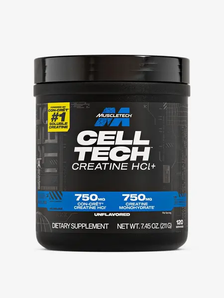 MuscleTech Cell-Tech Creactor - Creatine HCl Formula - Muscle Builder for Men & Women - Creatine HCl + Free-Acid Creatine Supplements - Fruit Punch Extreme, 120 Servings