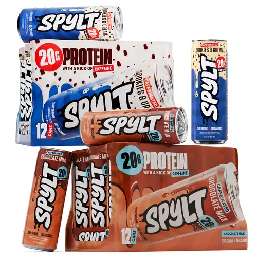 Spylt Healthy Chocolate + Cookies & Cream Protein Shake Beverage Bundle, Ready-To-Drink: 60mg Caffeine, 20g Protein, 90 Calories, Sugar-Free, Lactose-Free, Ideal for Workout Recovery & Afternoon Pick-Me-Up, Energy Support