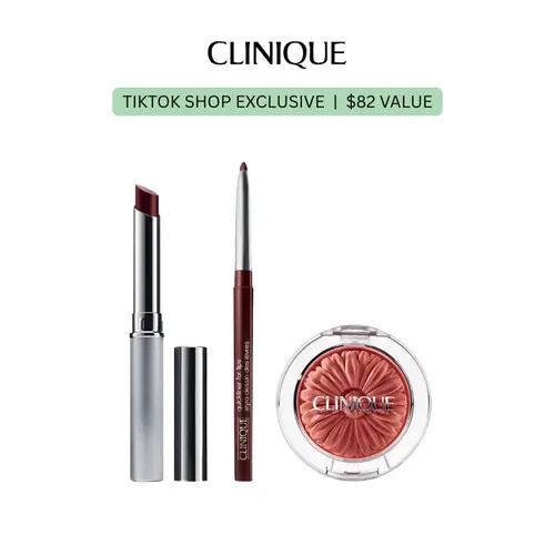 [Clinique] Honey Lip & Blush Trio  | Almost Lipstick | Quickliner for Lips | Cheek Pop Powder Blush | Smooth | Comfortable | Non-drying | Silky | Black Honey | Pink Honey