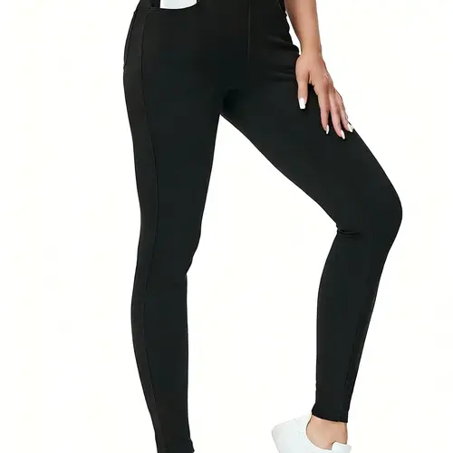 Women's High-Waisted Stretchy Soft Belt Pocket Nine-Point Pants Slim-Fitting Daily Cycling Wear Sweatpants for Comfort and Style summerwins,travel essentials,camping essentials tiktokshopbacktoschool,back to school,back to school haul,sohochic