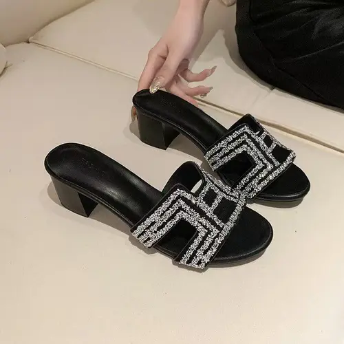 ReneChristine Women's Chunky Block Heel Mule Sandals - 11 Versatile Colors for Effortless Summer Style & All-Day Comfort,back to school,back to school haul,sohochic
