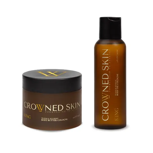 King Body Butter & King Body Oil (4 oz) Bundle | Luxurious | Scented Skincare Duo | Fragrance Blend | Nourishing | Smooth | Moisture
