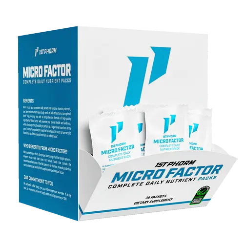 1st Phorm Micro Factor Daily Multivitamin Supplement, Daily Immune & Gut Health Support, 30 Daily Packs