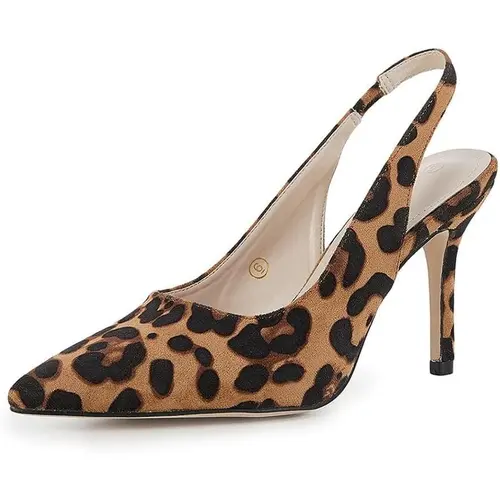 Coutgo Women's Soft Breathable Backless Pointed Toe Stiletto Slingback High Heels - Slip-on Heels for Women, Office, Party Evening Wear Sandals, Shoes, Women's Sandals,back to school,back to school haul,sohochic