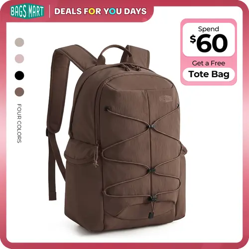 【NEW IN】BAGSMART Insulated Side Pocket 22L Backpack Stylish Casual Bag for Daily Travel School & Work Thermal Pocket Keeps Drinks Cold Hot sohochic