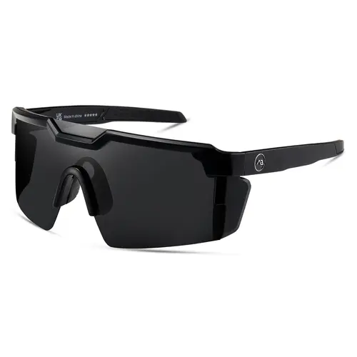 Kimorn Z87 Polarized Men's Sunglasses - TAC UV400 Semi-Rimless Lightweight Plastic Safety Shades, Anti-Glare Shield, for Driving/OOTD, Men's Accessories (Check Size Image) with Daily Shades Look & Sport Look