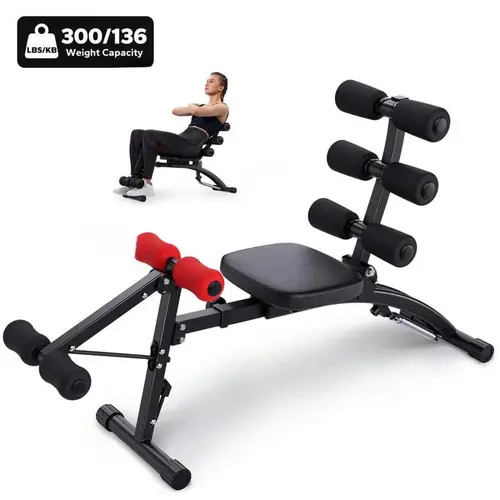Adjustable Weight Bench - Multifunctional Fitness Press Bench for Full Body Workout, Home Gym Strength Training, Ab-Arm-Leg Exercise Equipment, Suitable for Outdoor Use, Whole Body Workout