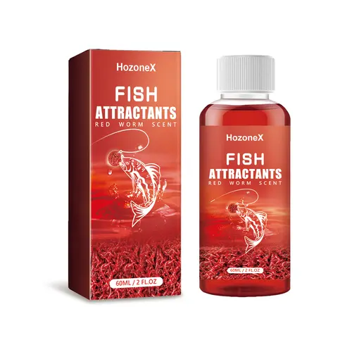 Fish Attractant Liquid, High Potency Red-Worm Bait Scent Additive, Concentrated Freshwater Fishing Flavouring for Carp, Trout, Bass, and Catfish