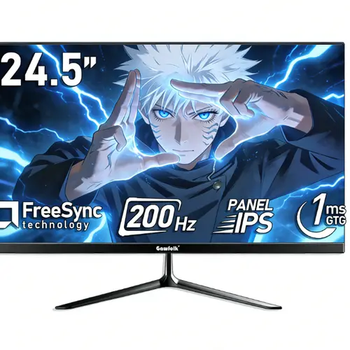 24.5 Inch 200Hz FHD Gaming Monitor | 1080p, 1ms, FreeSync, 99% sRGB, FHD Frameless Gaming Monitor,Ultra Slim Frameless Design, HDMI Ports, 75x75 VESA Wall Mountable - Black