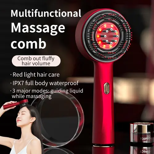 All-in-1 Cordless Electric Scalp & Hair Massage Comb - 3 Mode Scalp Care, Head Massagers, Vibrating Massage Devices,sohochic