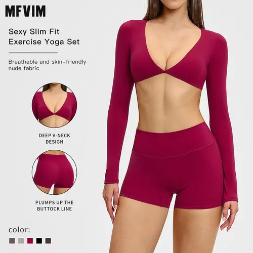 MFVIM Women's 2 Piece Cloud Yoga Set Sports Outfits, Stretchable Activewear, Gym Workout Women's Comfortable Stylish Sporty Outfits, Ideal for Workout Casual Wear & Active Lifestyle, Perfect Gift for Her,summerwins,travel essentials,camping essentials,s,s