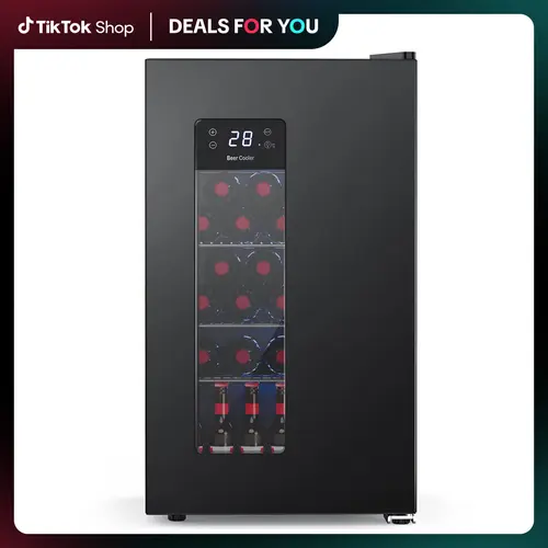 Cowsar 2.6 Cu.Ft Compact Beverage Refrigerator with Freezer, Mini Fridge with Reversible Door Fit & Adjustable Temp, Bedroom Mini Fridge for Small Spaces, Office Use