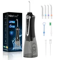 h2ofloss Water Dental Flosser TikTokShopBlackFriday -5 Modes Portable Oral Irrigator Braces Rechargeable & IPX7 Waterproof Teeth Cleaner for Home Travel P11 Black bundle sets holiday value pack stock up,sohochic
