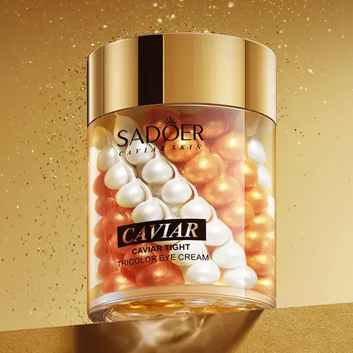 Women's Sadoer Caviar Essence Cream (3 PCS, 60g) - Moisturizing Hydrating Gel Lotion, Anti-Wrinkle Eye Treatments, Korean Skincare, Summer Beauty Supplies, Tightening & Lifting Reusable Eye Patches
