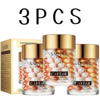 Sadoer Caviar Extract Eye Cream 60g - Korean Skincare Women's Anti-Ageing Moisturizer, Tightener with Reusable Gel Lotion Eye Patches, Brightening Holiday Beauty Supplies