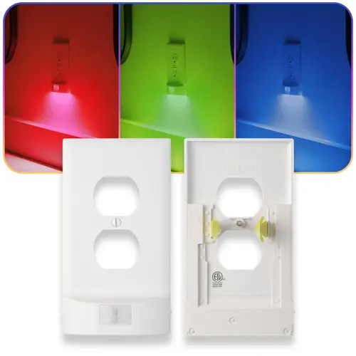 SnapPower Multi-Color GuideLight – Outlet Cover RGB Lights, Customizable Ambient Lighting/Mood Lighting for Home, Kitchen, Gaming Room, Holiday Decor