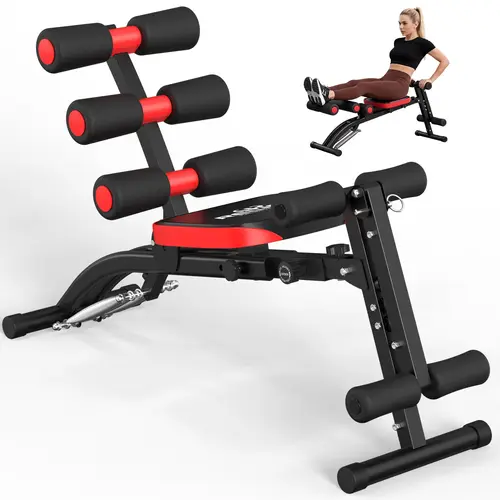 RELIFE 6-in-1 Foldable Sports Weight Bench - 330LBS Capacity, Adjustable Space-Saving Exercise Equipment, Home Workout Gear for Glutes Maxing, Lower Body Training, Back to School Haul Home Gym