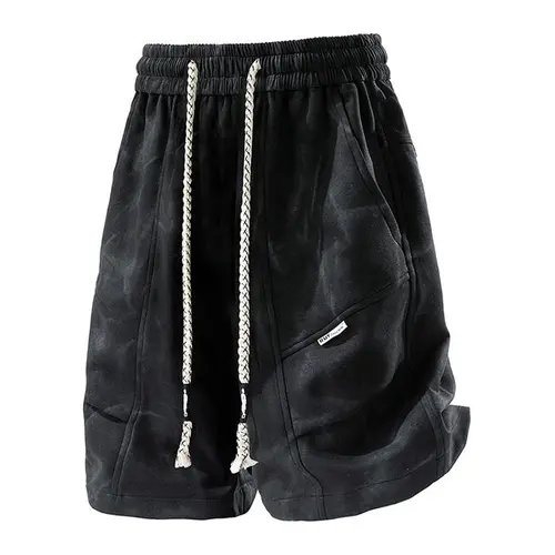 Men's Tie-Dye Loose-Fitting Bermuda Shorts, Menswear Male Clothing with Mid-Waist Drawstring, Casual Athletic Straight-Leg Cargo Shorts for Summer #SummerWins #Father’sDayGift