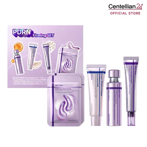 [Centellian24] Pharmacy PDRN Firming Skincare Kit [TikTok Exclusive] | 360° Shot PDRN Serum + Expert Madeca Cream Active Renew PDRN + PDRN Eye Cream + Eye Patch | Firming, Elasticity & Hydration | Soothing & Barrier Care | Korean Skincare