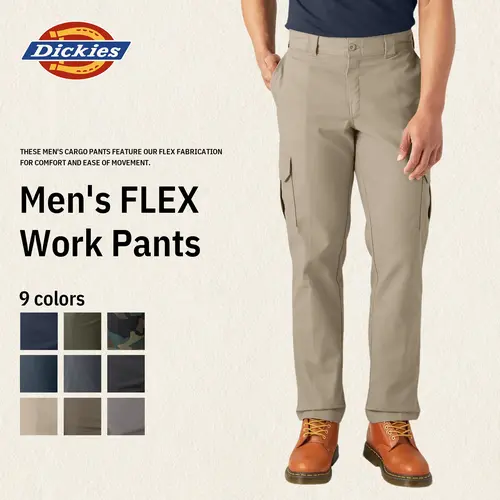 Dickies |  Men's FLEX Regular Fit Cargo Pants, Comfortable & Flexible, Straight Leg Versatile, Expandable Cargo Pockets