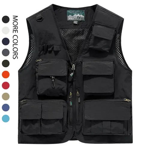 Men's Freestone Fishing VestTactical Fishing Vest |   Quick-Dry Mesh & Durable Pockets for All Your Outdoor Gear Menswear Tops Man Gilet Sleeveless Vest Sports Vest