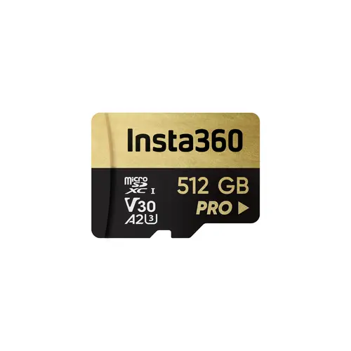 Insta360 Pro Series 512GB PRO microSDXC Memory Card (micro sd) - UHS-I Class, V30, A2, 90 MB/s High-Speed Read/Write, Efficient Data Management, for Contentcreator & Personal Use