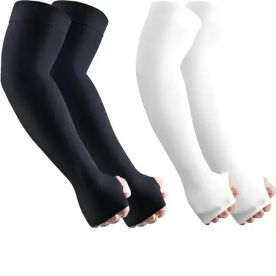 Unisex Cotton Compression Arm Sleeves for Women's Clothes Accessories - 1-Size Stretch-Fit, UV Protection, Quick-Dry, Breathable Cooling Cover, Lightweight Gear for Sports, Outdoor Work