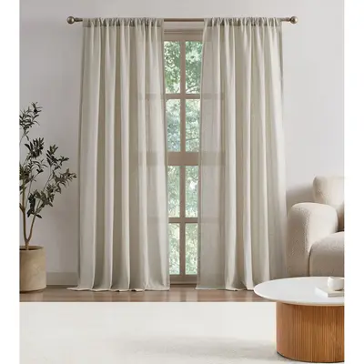 Brooklyn Loom Flax Linen 50x84 Window Curtain