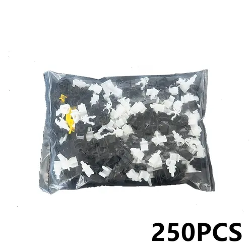 250PCS Mixed-Type Thickened ABS Reinforced Car Headliner Support Rods, Black & White Interior Fasteners with Secure Grip (Hood Repair Cost-Effective Solution, Convenient Pack for DIY Mechanics, Fits Most Vehicles), Most Cars, Prevents Fall