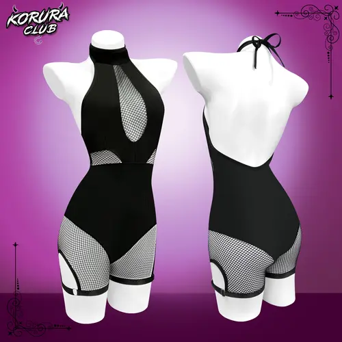 KORURACLUB Women Sheer Mesh Bodysuit Slim Fit Stylish Party Top