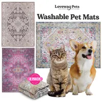 Lovewag Washable Dog Pads pack of 2, Eco-Friendly and Leak-Proof Design, Multi Design Option: Caramel Creme, Indigo Garden , Mystic Fuchsia, Gilded Path 36" x 48"
