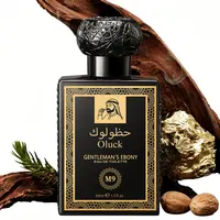 Oluck Perfume M9 (Gentleman’s Ebony) Single Item Liquid Musk-Based Men’s Fragrance, Unisex Cologne with Oud Wood, Cardamom, Cedarwood, Patchouli Notes, Middle Eastern Luxury Gift,sohochic