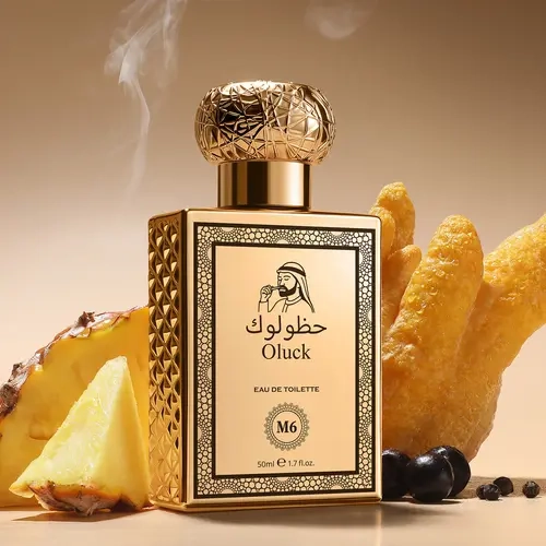 Oluck M6 Unisex Eau de Parfum - Middle Eastern Luxury Gift for Adults, Office-Ready Scents, Notes of Bergamot Mix, Pineapple, Blackcurrant, Patchouli, Amber Musk Drydown, Summervibe Fragrance, Single Item for Perfume Addicts,sohochic