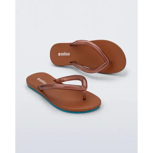 Melissa Women's Flip Flops - Slip On Casual Sandals with Puffed AirBubble Straps, Fun Puff Detail, Light Flat Steps Airflow Footwear