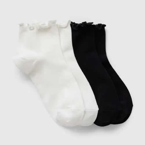 Gap Women's Ruffle-Trim Ankle Socks (2-Pack)