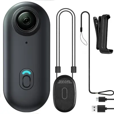 Mini Action Camera 4K HD, Portable Sports Camera with 120° Wide Angle Lens, Pocket Body Camera for Outdoor Travel Vlog, Recording Camera, Vlogging Camera Recorder, Card, Rechargeable