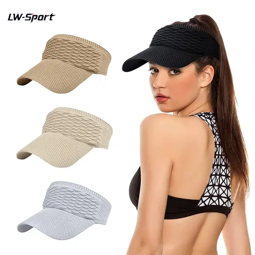 2Pcs Women's High Ponytail Sun Visor Hat | Sun Safe That Girl Aesthetic Breathable Open-Top UV Protection Cap | Birthday Gift for Her Running Hiking Beach Travel Outdoor Daily Wear