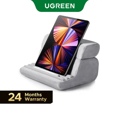 UGREEN Multifunctional Mobile Tablet Stand - Soft Washable Pillow Backrest with 3 Adjustable Viewing Angles, Multi-Device Holder, Hands-Free Cellphone Mount Accessory, Tablet Stands & Bases, Multifunctional Stand