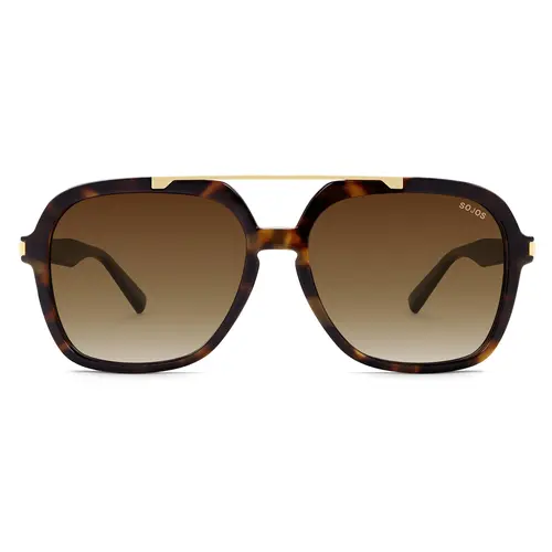 SOJOS Big Trendy Polarized Aviator Sunglasses for Women Men, 80s 90s Retro Square Aviators Sun Glasses