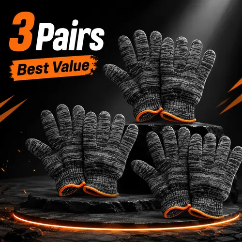 JQX Unisex Gardening Gloves, Breathable Mesh Knit Work Gloves with Strong Grip & Flexible Fingers, Suitable for Gardening Tasks, DIY, Home Chores