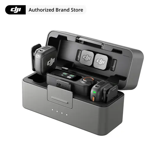 DJI Mic 3 Ultralight Wireless Microphone - 28hrs Use, Adaptive Gain Control, Dual Band Anti-Interference, Compatible with iPhone/Android Smartphones, Cameras, Audio & Filming Setups, Vlog Hands-Free Recording Accessory