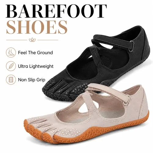 Women's Barefoot Yoga Shoes Non Slip Minimalist Walking Shoes Lightweight Gym Flat Five Finger Shoes for Women,sohochic