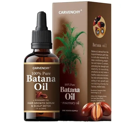 Organic Batana Oil with Rosemary & Vitamin E - Haircare Scalp Treatment, Strengthens Strands, Boosts Volume, Promotes Length for All Hair Types