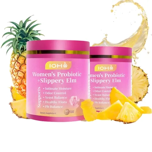IOHO Her Juicy Feminine Probiotics Gummies-All in One Solution with Slippery Elm and Prebiotics&Lactobacillus Probiotic Blend for Women's pH Balance and Dryness-Hawaiian Pineapple Gummies 60 Count women’s probiotics - Supplement Healthcare