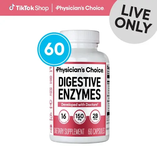 [Livestream Exclusive] Digestive Enzymes by Physician's Choice - Bloating & Mealtime Discomfort Support with Probiotics + Prebiotics for Gut Health