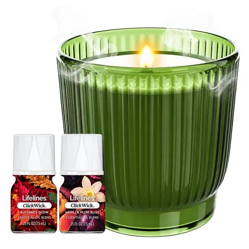 Lifelines Flameless Candle Diffuser w/ 2 Seasonal ClickWicks