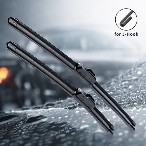 DOG TAIL Premium All-Weather Windshield Wiper Blades for J-Hook Arms, Quiet Streak-Free Wiping, OEM-Style Automotive Replacement Wipers